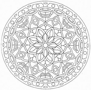 Mandala to color flowers vegetation to print 20